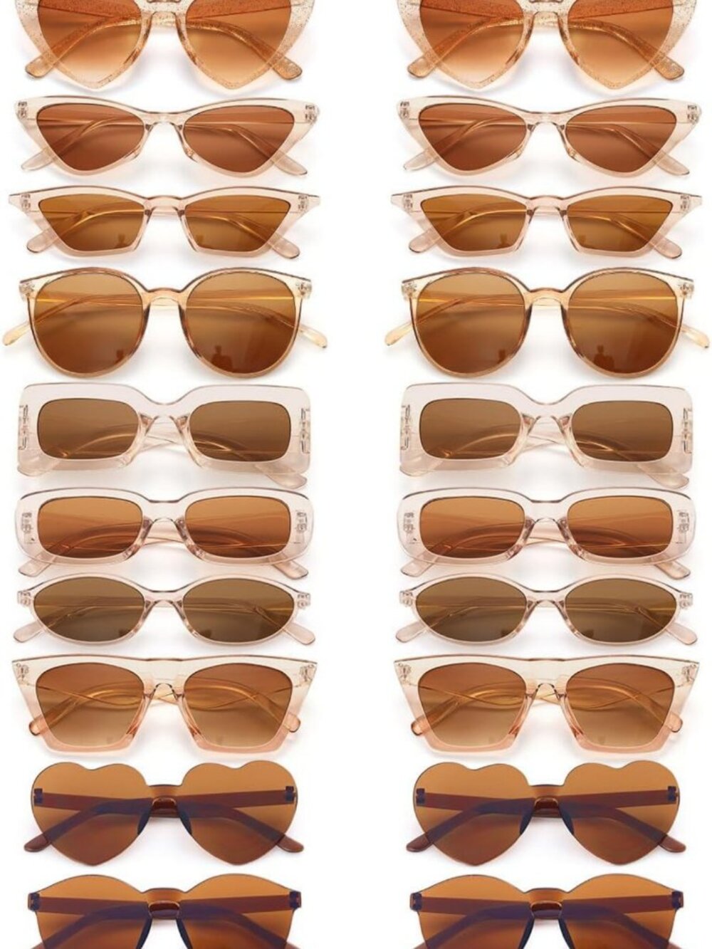 Funky Retro Party Sunglasses Multipack - Fun Festival Glasses Set for Women